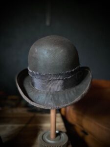 Distressed bowler hat by Hull & Sons